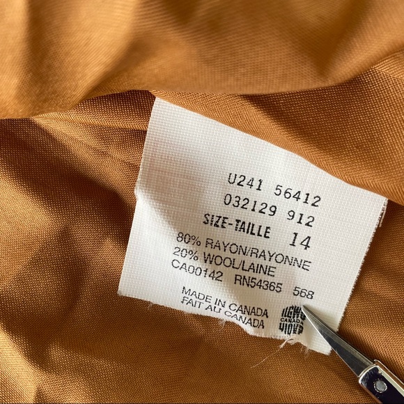 Vintage ‘80s ‘90s Plaid Brown Blazer - Picture 5 of 8